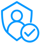 Shield and Person Icon Representing a Trusted Local Gritting Company