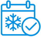 Calendar and Snowflake Icon Representing Proactive Gritting Plans for Commercial Gritting Services